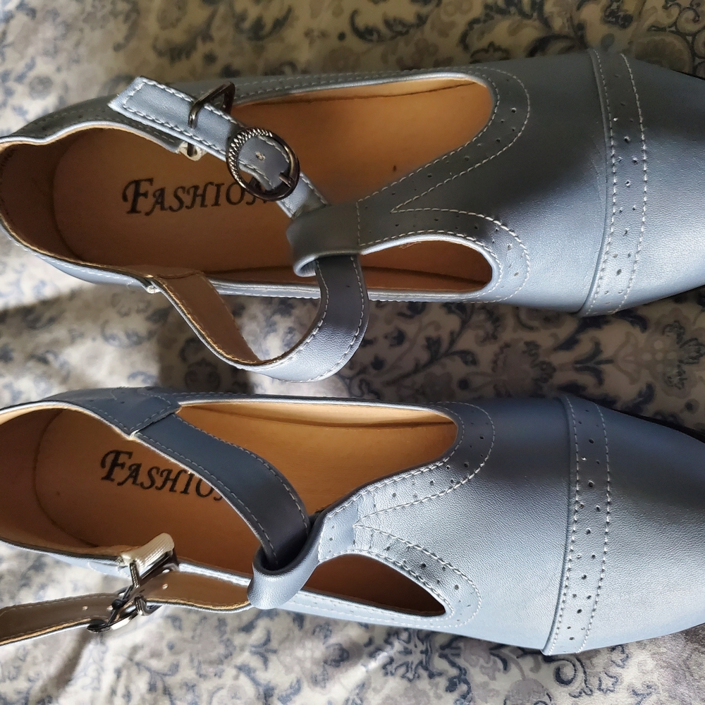 Women's Blue Mary Jane Shoes